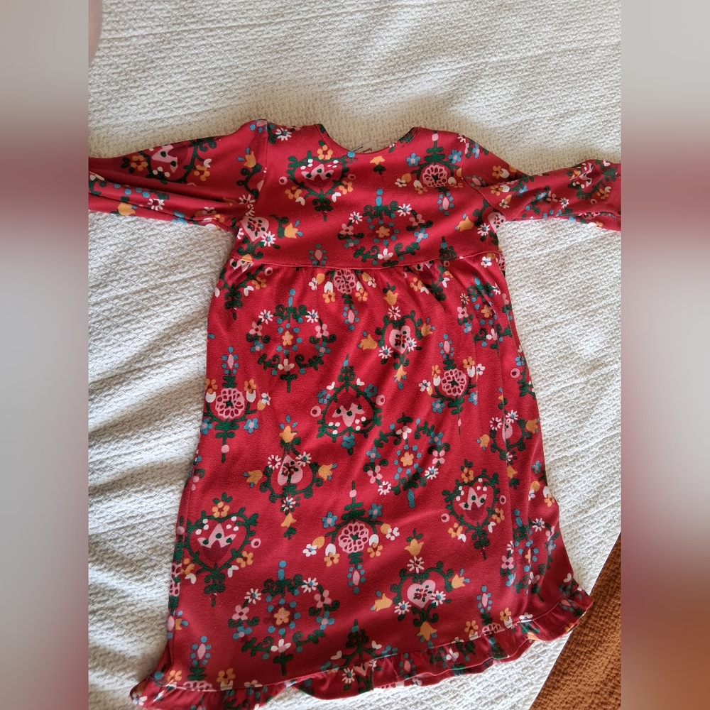 Hanna Andersson Red Ruched Asymmetrical Blouse
